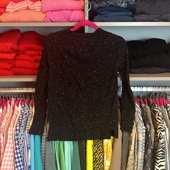 Loft black with white moon/gold star sweater size XS - Picture 3 of 3